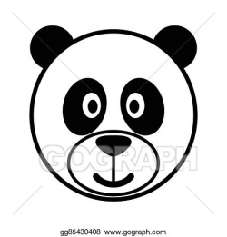 Vector Clipart - Simple cartoon of a cute panda. Vector ...