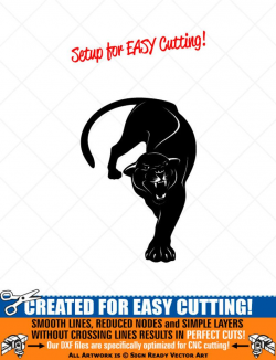 BLACK PANTHER Clipart-Vector Clip Art Graphics-Digital Download-Cut Ready  Files-CNC-Logo-Mascot-Vinyl Sign Design-eps, ai, svg, dxf, png,pdf