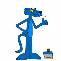 The Pink Panther painted in blue by MarcosPower1996 on DeviantArt