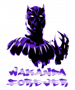 PURPLE PANTHER SAY WAKANDA FOREVER MEN'S PRINTED T-SHIRT | REDESYN