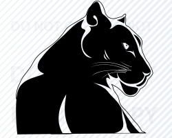 Black Panther Head SVG Files For Cricut - Black & white Vector Images -  Panther Clip Art SVG Eps, Panther Png, dxf ClipArt Silhouette