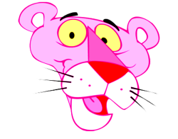 Tim Topping T-Shirts ::: Pink Panther - Face at Cotton Cart