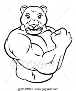 Vector Art - Strong panther. Clipart Drawing gg72021045 ...