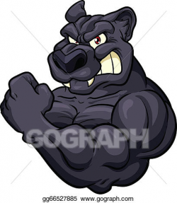 Vector Clipart - Panther mascot. Vector Illustration ...