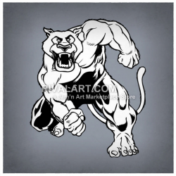 Strong Panther With Muscles