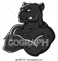 Vector Illustration - Panther strong mascot. EPS Clipart ...