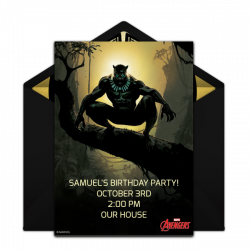 Free Avengers Black Panther Action Invitations | Pinterest | Black ...