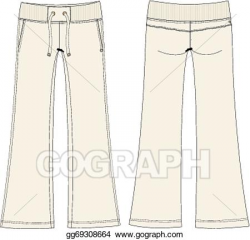 Vector Art - Womens sports training pants. Clipart Drawing ...