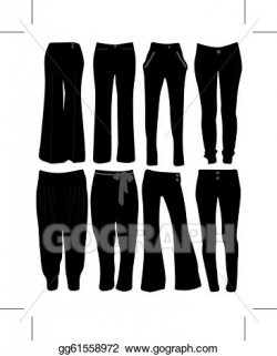Vector Art - Women's pants. Clipart Drawing gg61558972 - GoGraph