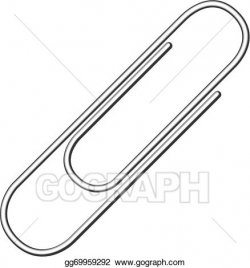 Vector Clipart - Metal paper clip. Vector Illustration ...