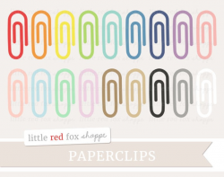 Paperclip Clipart, Office Supplies Clip Art Cute Paper Metal Rainbow  Teacher Classroom Cute Digital Graphic Design Small Commercial Use