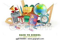 Vector Stock - Back to school accessories composition poster ...