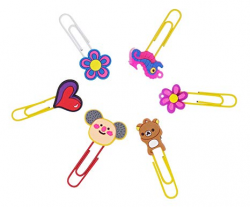 Fully Colorful Cute Paper Clips Bookmark Supplies for School ...