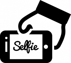 Selfie Word On Phone Screen In A Hand Svg Png Icon Free Download ...