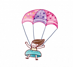 Cartoon Parachute - Parachute jumping girl 828*762 transprent Png ...