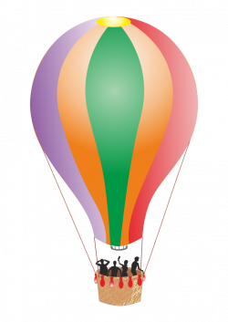 OnlineLabels Clip Art - Colorful Detailed Hot Air Balloon