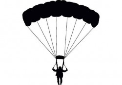 Parachuting Parachute Skydiving Skydiver Skydive Sky Dive Jumping .SVG .EPS  .PNG Digital Clipart Vector Cricut Cut Cutting Download File