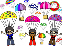 Skydiving & Parachute Clipart (Personal & Commercial Use ...