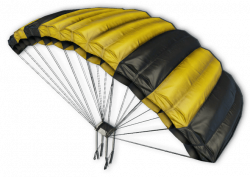 Yellow and Black Parachute transparent PNG - StickPNG