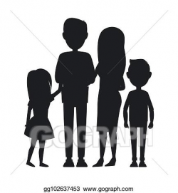 Vector Illustration - Big family consist of parents, son and ...