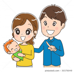 Parents and baby clipart - Stock Illustration [30376049] - PIXTA