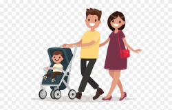People With Children - Parent And Child Walking Clipart ...