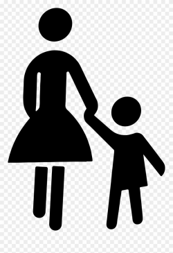 Silhouette Clipart Parent - Mother And Child Clipart - Png ...