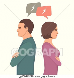 EPS Vector - Angry couple fight, parents divorce. Stock ...