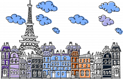 HD Awesome Paris Eiffel City Cute Drawing Clipart Png ...