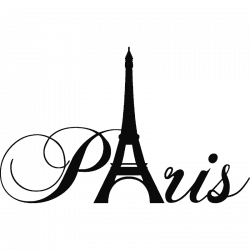 Wall decal Paris with Eiffel tower cheap - Stickers World discount ...