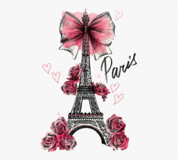 Paris Sticker - Eiffel Tower Girly Drawing, Cliparts ...