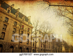 Stock Illustration - Old-fashioned paris france. Clipart ...