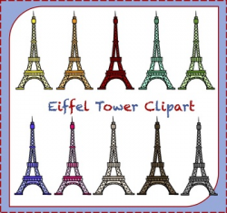 Eiffel Tower Clipart / Paris Clipart / France Clipart / Travel Clipart