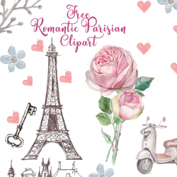 Free Romantic Parisian Clipart - Free Pretty Things For You