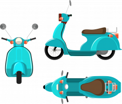 Scooter Motorcycle Royalty-free Clip art - Green riding a motorcycle ...