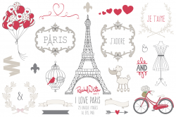 I Love Paris Clip Art Set on Behance