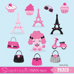 Paris Girl clipart Paris clipart Shopping by ...