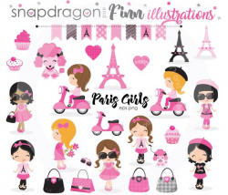 BUY5GET5 Paris Girl clipart, Paris clipart, Shopping clipart, Cute Paris  Girl clipart, Eiffel Tower, Poodle, Cute Girl,