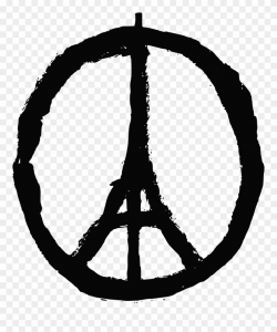Paris Peace Sign Clipart 2 By Renee - Peace For Paris - Png ...