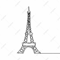Sketch Of The Paris Tower, Paris Clipart, Sketch, Eiffel ...