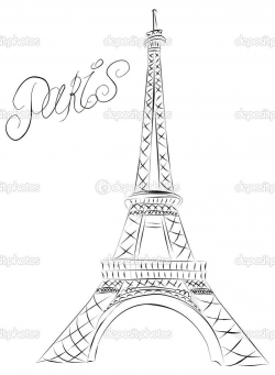 eiffel tower sketch | Paris Eiffel Tower | Stock Vector ...
