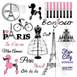 Paris Clipart, Paris poodle clipart, clipart, clip art ...