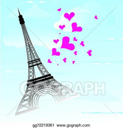 EPS Illustration - Paris town in france card as symbol love ...
