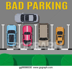 Vector Art - Bad or wrong car parking. EPS clipart ...
