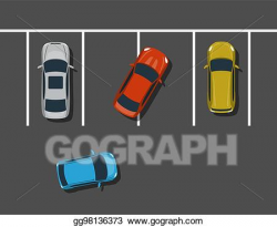 Vector Clipart - Bad car parking top view illustration ...