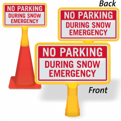 No Parking after Snowfall Signs