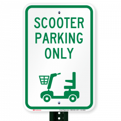 Scooter Parking Only Sign, SKU: K2-0683