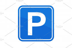 Street Road Sign Parking Area