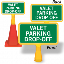Valet Parking Drop Off ConeBoss Sign, SKU: CB-1139