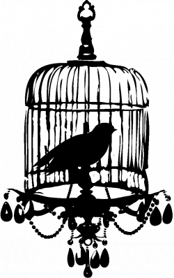 prettiest little birdcage -chandelier- bird silhouette | My Favorite ...
